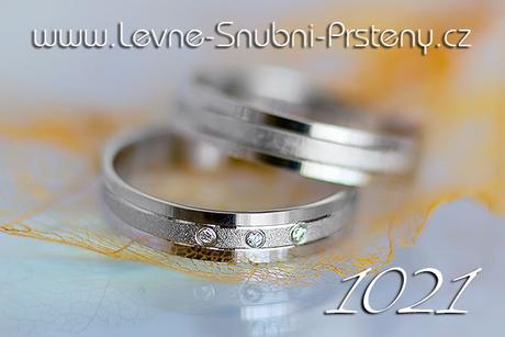 Snubní prsteny LSP 1021bz + zirkony, zlato 14 kar. - Obrázok č. 1