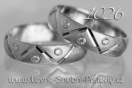 Snubní prsteny LSP 1026b + brilianty, zlato 14 k. - Obrázok č. 1
