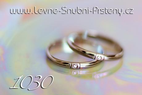 Snubní prsteny LSP 1030b + briliant, zlato 14 k. - Obrázok č. 1