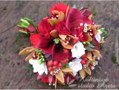 Svatební kytice v podzimních barvách - Obrázok č. 1