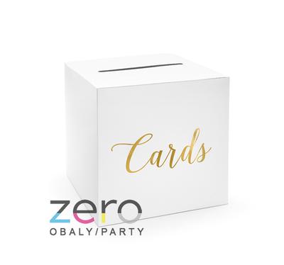 Krabička (truhlička) svatební na přání 240 x 240 x 240 mm - bílá Cards - Obrázok č. 1