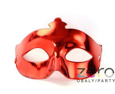 Maska/škraboška - červená - Obrázok č. 1