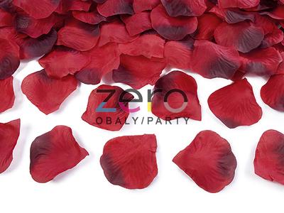 Plátky růží 100 ks - červeno-bordó - Obrázok č. 1