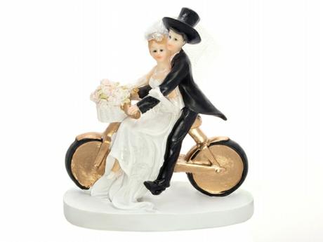 Figurka Nevěsta a ženich na kole - Obrázok č. 1