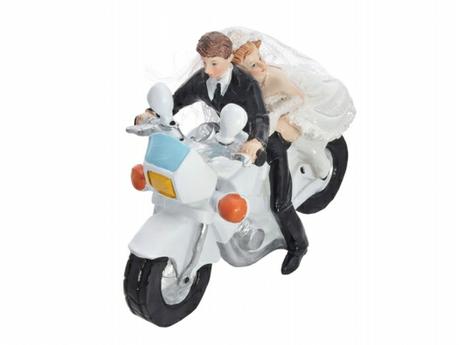 Figurka Nevěsta a ženich na silniční motorce - Obrázok č. 1