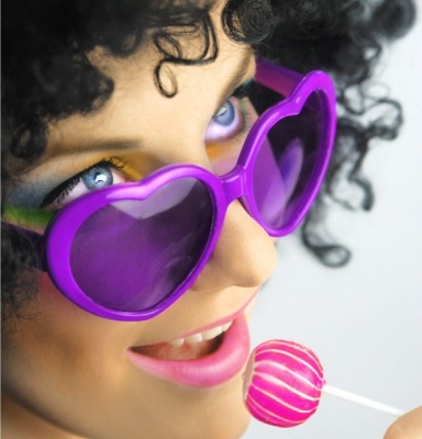 Party brýle srdíčka fialová - Obrázok č. 1