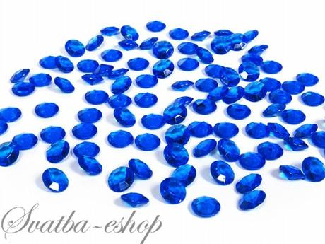 Dekorační diamanty 12 mm modré - Obrázok č. 1