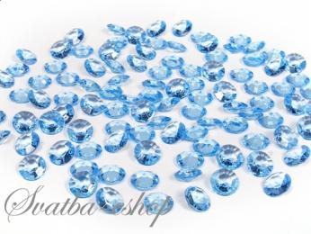 Dekorační diamanty 12 mm světle modré - Obrázok č. 1