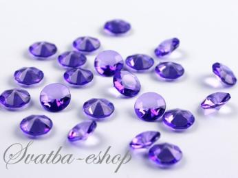 Dekorační diamanty 12 mm fialové - Obrázok č. 1