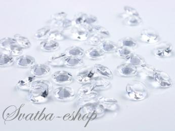 Dekorační diamanty 12 mm čiré - Obrázok č. 1