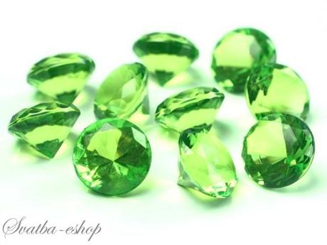 Dekorační diamanty 20 mm zelené - Obrázok č. 1