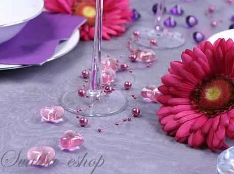 Dekorační srdíčka růžová - Obrázok č. 1