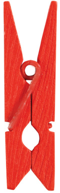 Dřevěný dekorační kolíček červený - Obrázok č. 1