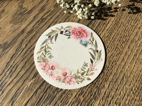 Nápojový tácek s pivoňkami - Obrázok č. 1