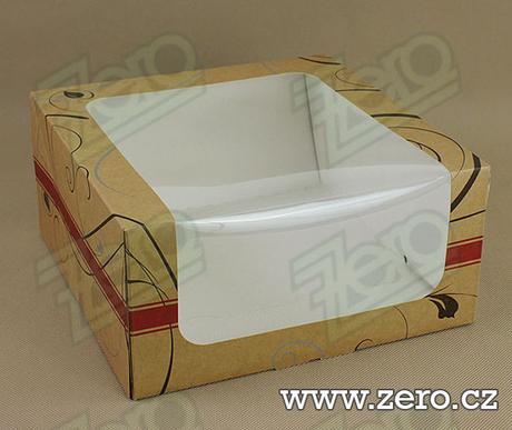 Krabička papírová s okýnkem a tiskem 25x25x12 cm - Obrázok č. 1