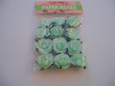 papírové růže-mentolové - Obrázok č. 1