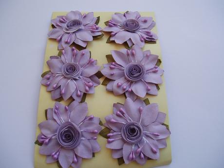 papírové květy na drátku-fialové - Obrázok č. 1