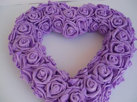 srdce z pěnových růží-fialové - Obrázok č. 1