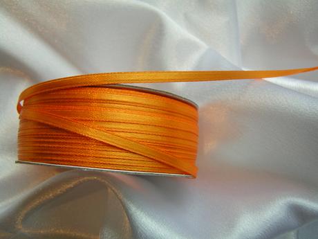Saténová stuha oranžová 3 mm - Obrázok č. 1