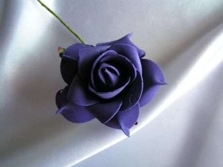 Tmavě fialová pěnová růže - 7 cm - Obrázok č. 1