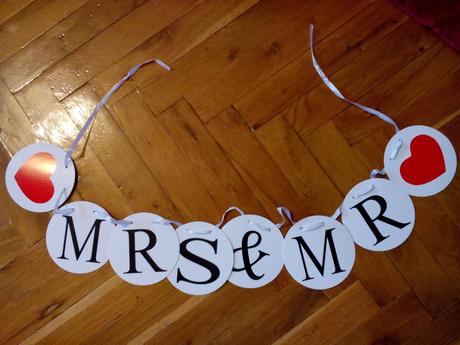 girlanda Mr. & Mrs. - Obrázok č. 1
