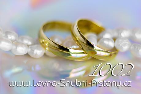 Snubní prsteny LSP 1002 - bez kamene, zlato 14 k. - Obrázok č. 1