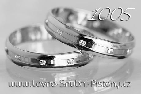 Snubní prsteny LSP 1005b + zirkony, zlato 14 kar. - Obrázok č. 1