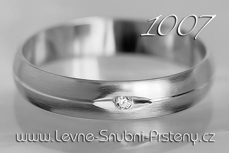 Snubní prsteny LSP 1007b + briliant, zlato 14 kar. - Obrázok č. 1