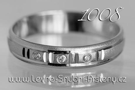 Snubní prsteny LSP 1008b + briliant, zlato 14 kar. - Obrázok č. 1