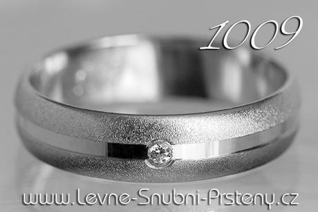 Snubní prsteny LSP 1009b + briliant, zlato 14 kar. - Obrázok č. 1