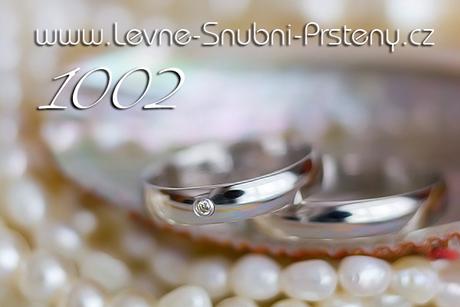 Snubní prsteny LSP 1002b + briliant, zlato 14 kar. - Obrázok č. 1