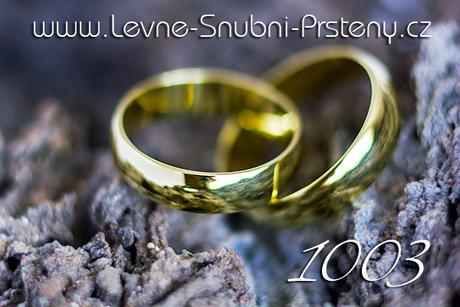 Snubní prsteny LSP 1003 + briliant, zlato 14 kar. - Obrázok č. 1