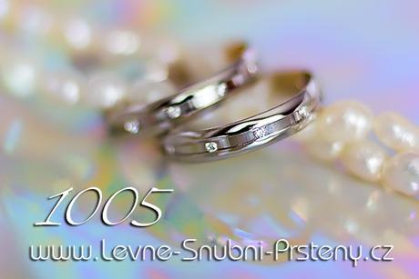 Snubní prsteny LSP 1005b + brilianty, zlato 14 k. - Obrázok č. 1