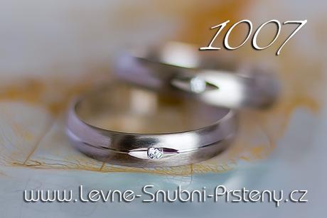 Snubní prsteny LSP 1007b + zirkon, zlato 14 kar. - Obrázok č. 1