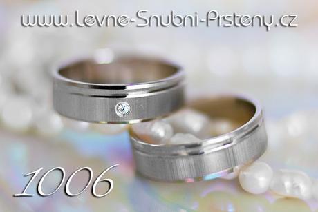 Snubní prsteny LSP 1006b + zirkon, zlato 14 kar. - Obrázok č. 1