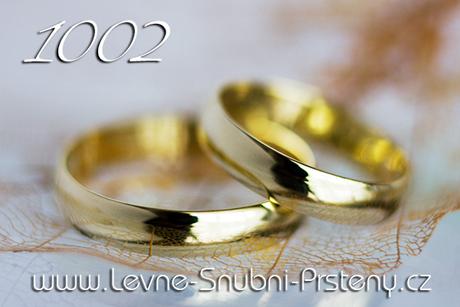 Snubní prsteny LSP 1002 + briliant, zlato 14 kar. - Obrázok č. 1