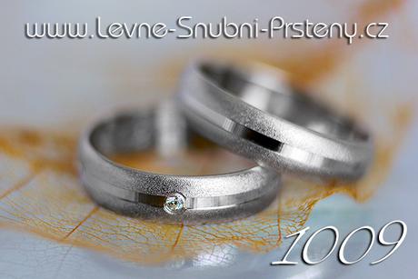 Snubní prsteny LSP 1009b + zirkon, zlato 14 kar. - Obrázok č. 1