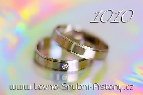 Snubní prsteny LSP 1010b + zirkon, zlato 14 kar. - Obrázok č. 1
