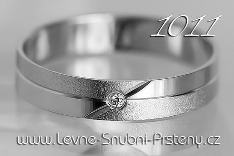 Snubní prsteny LSP 1011b + briliant, zlato 14 kar. - Obrázok č. 1