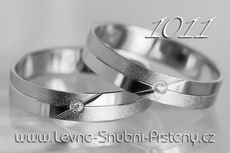 Snubní prsteny LSP 1011b + zirkon, zlato 14 kar. - Obrázok č. 1