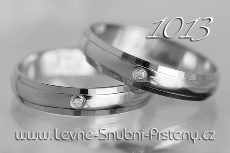 Snubní prsteny LSP 1013b + zirkony, zlato 14 kar. - Obrázok č. 1