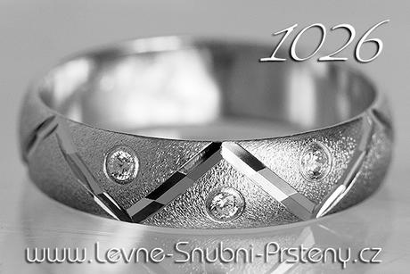 Snubní prsteny LSP 1026bz + zirkony, zlato 14 kar. - Obrázok č. 1