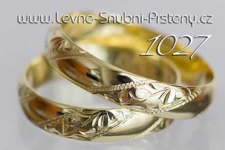 Snubní prsteny LSP 1027 - bez kamene, zlato 14 k. - Obrázok č. 1