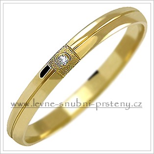 Snubní prsteny LSP 1030 + briliant, zlato 14 k. - Obrázok č. 1