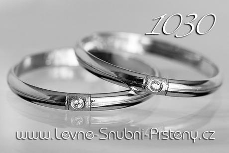 Snubní prsteny LSP 1030bz + zirkon, zlato 14 kar. - Obrázok č. 1