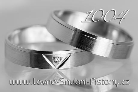 Snubní prsteny LSP 1004b + briliant, zlato 14 kar. - Obrázok č. 1
