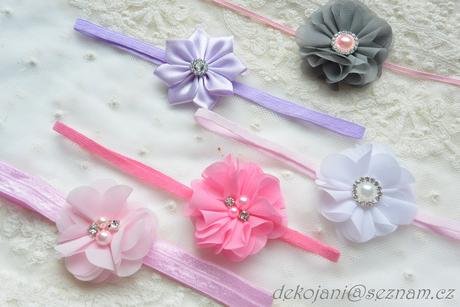 Květinová čelenka- barva na přání - Obrázok č. 1