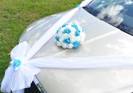 Komplet dekorace na auto nevěsty - Obrázok č. 1