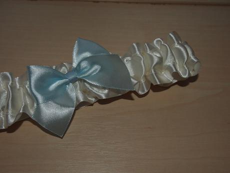 Ivory saténový podvazek - Obrázok č. 1