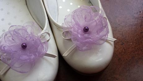 Klipy na boty pro nevěstu - lila květ - Obrázok č. 1